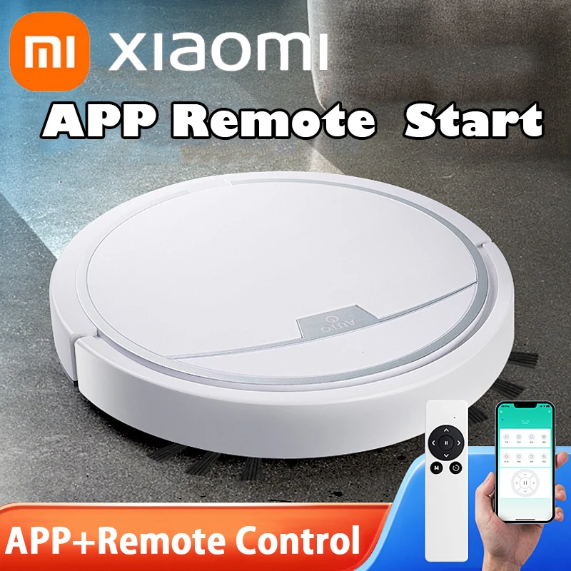 Xiaomi App kontrolü akıllı süpürme robotu büyük emme robotik islak kuru süpürme paspas zemin akıllı vakum temizleyici uzaktan kumanda