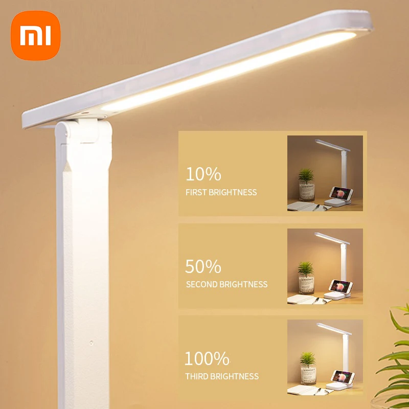 Xiaomi Led dokunmatik katlanır masa lambası başucu okuma göz koruması gece lambası taşınabilir 4000mAh pil kısılabilir masa lambası