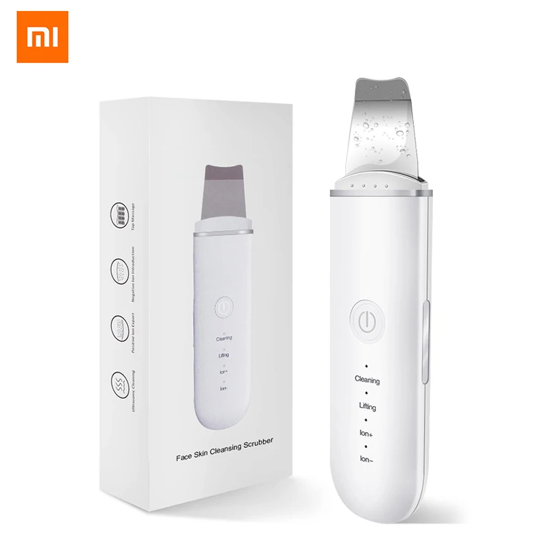 Xiaomi ultrasonik cilt temizleyici titreşim yüz Spatula siyah nokta sökücü kürek temiz kavitasyon soyma yüz kaldırma
