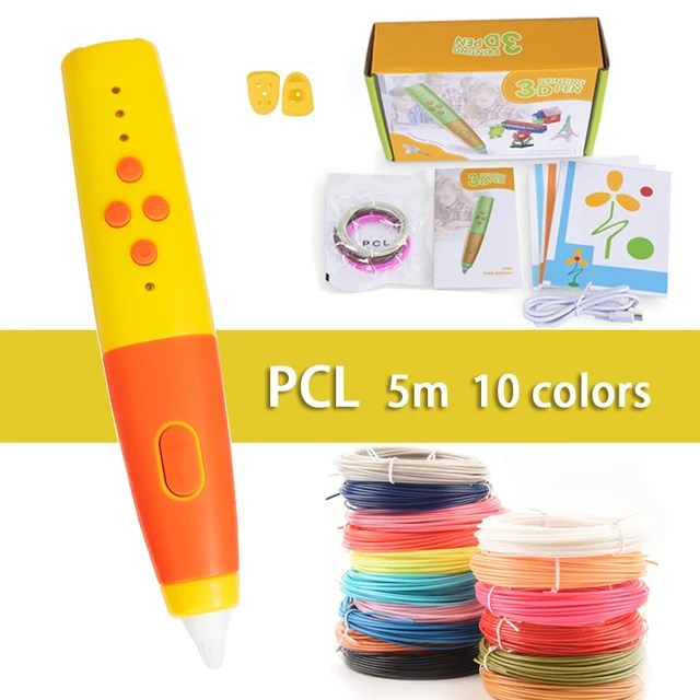 Yüksek kaliteli 3D kalem seti çocuklar için erkek kız doğum günü Chrismas hediye 3d baskı kalem düşük sıcaklık ile 100M PCL Filament 3d kalem - Görsel 13