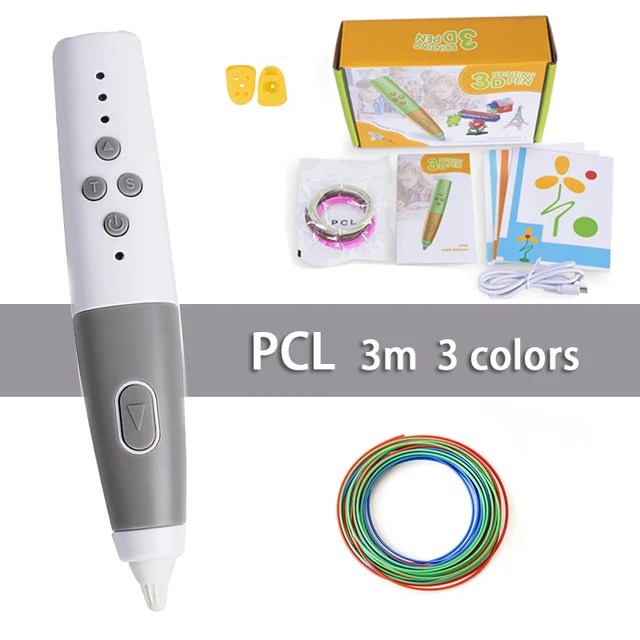 Yüksek kaliteli 3D kalem seti çocuklar için erkek kız doğum günü Chrismas hediye 3d baskı kalem düşük sıcaklık ile 100M PCL Filament 3d kalem - Görsel 16