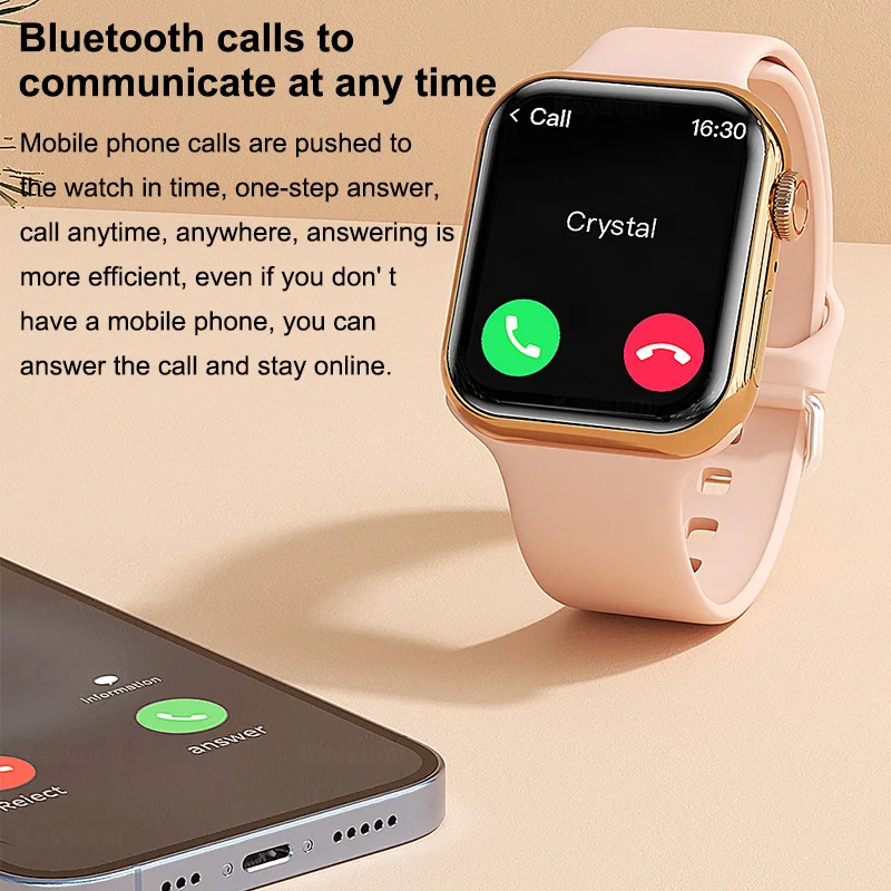 Yeni 2023 Bluetooth çağrı izle 9 akıllı İzle erkekler Siri NFC GPS Tracker kan basıncı nabız spor Smartwatch için Apple izle