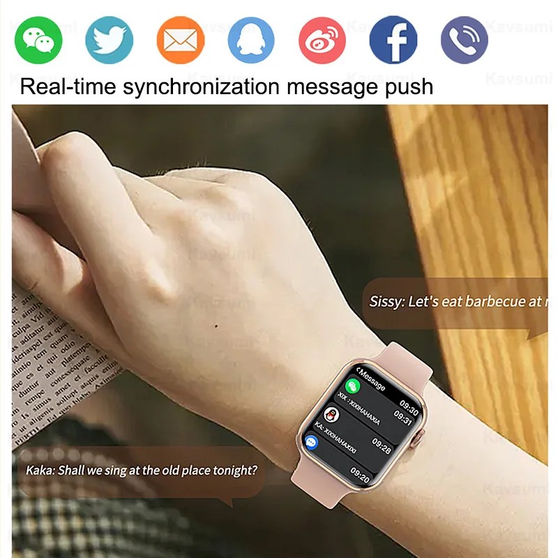 Yeni 2023 Bluetooth çağrı izle 9 akıllı İzle erkekler Siri NFC GPS Tracker kan basıncı nabız spor Smartwatch için Apple izle - Görsel 3