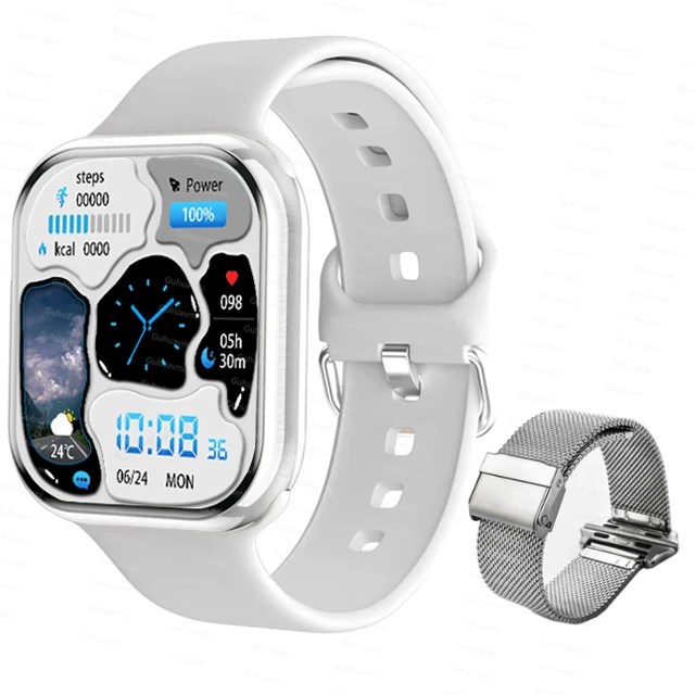 Yeni 2023 Bluetooth çağrı izle 9 akıllı İzle erkekler Siri NFC GPS Tracker kan basıncı nabız spor Smartwatch için Apple izle - Görsel 8