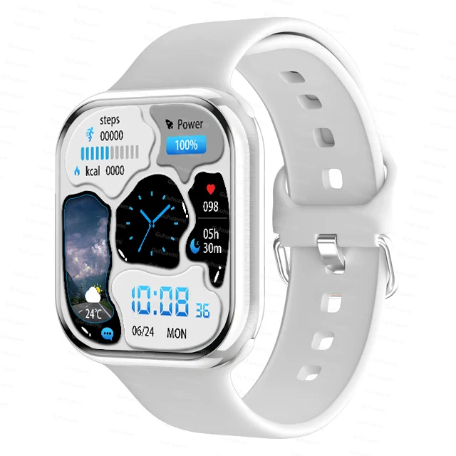 Yeni 2023 Bluetooth çağrı izle 9 akıllı İzle erkekler Siri NFC GPS Tracker kan basıncı nabız spor Smartwatch için Apple izle