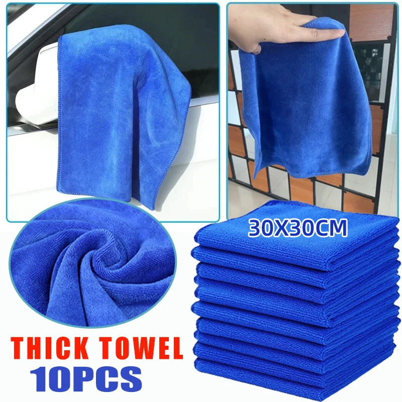 Yeni kalınlaşmış araba yıkama havlusu mikrofiber bırakmaz saç fırçalayın emici havlu ev cam temizlik bezi silin