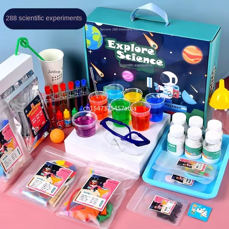 Yeni çocuk bilim laboratuvarı Montessori oyuncaklar kimyasal deneyleri kitleri çocuk eğitim ToysScience yaygınlaştırma ekipmanları