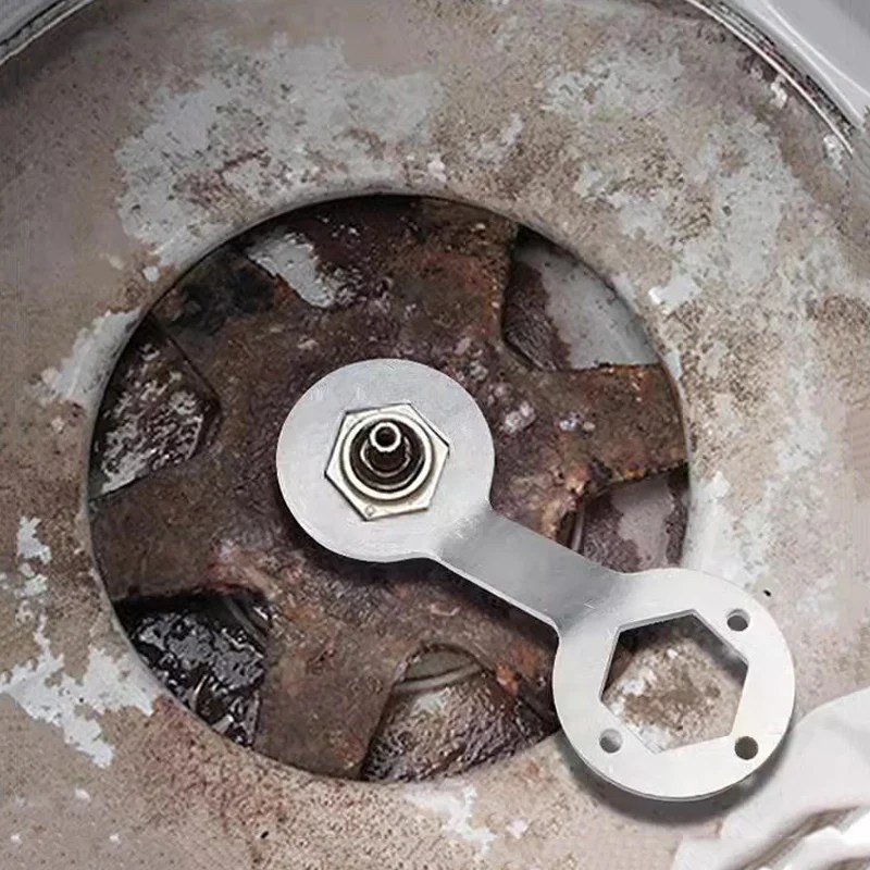 Çamaşır makinesi özel onarım anahtarı çamaşır makinesi bakım temizleme anahtarı 36/38mm somun kalınlaşma uzun kollu anahtarı - Görsel 3