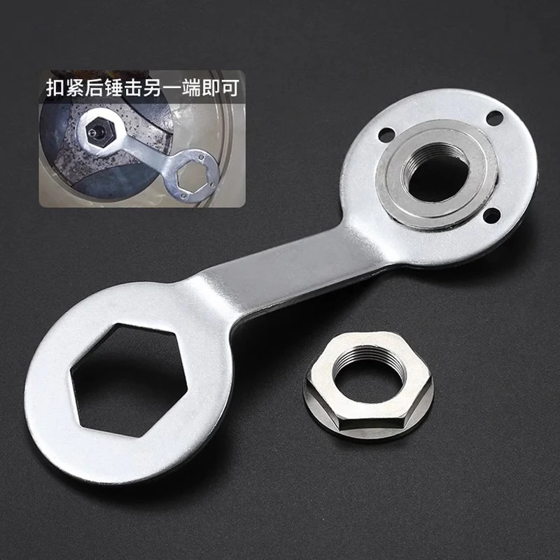Çamaşır makinesi özel onarım anahtarı çamaşır makinesi bakım temizleme anahtarı 36/38mm somun kalınlaşma uzun kollu anahtarı