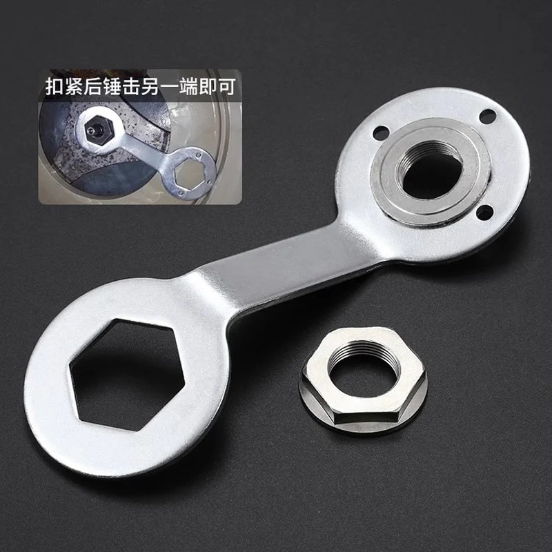 Çamaşır makinesi özel onarım anahtarı çamaşır makinesi bakım temizleme anahtarı 36/38mm somun kalınlaşma uzun kollu anahtarı - Görsel 5