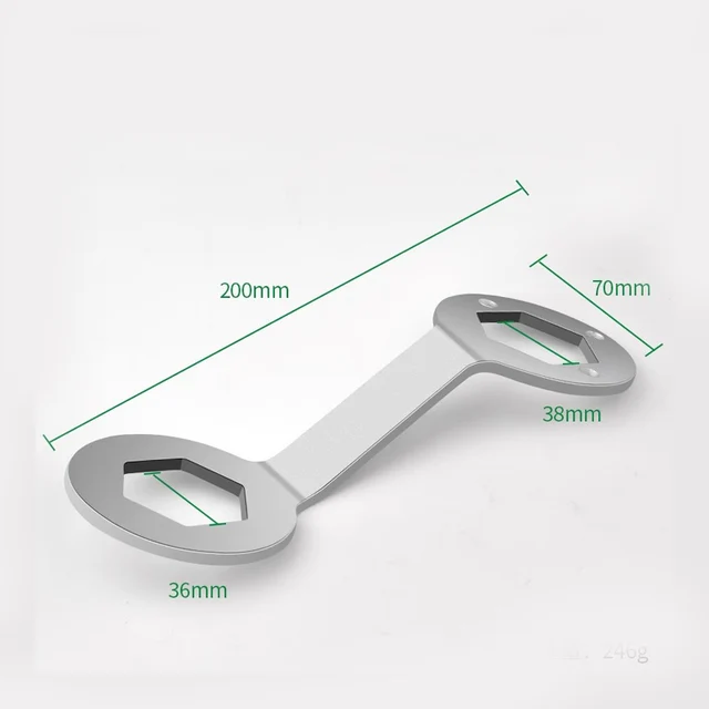 Çamaşır makinesi özel onarım anahtarı çamaşır makinesi bakım temizleme anahtarı 36/38mm somun kalınlaşma uzun kollu anahtarı