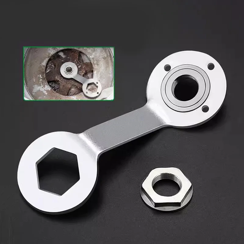 Çamaşır makinesi özel onarım anahtarı çamaşır makinesi bakım temizleme anahtarı 36/38mm somun kalınlaşma uzun kollu anahtarı