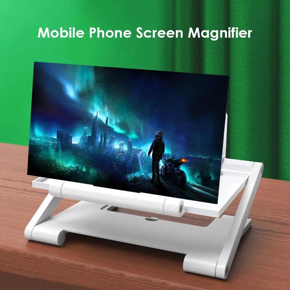 8 inç 3D HD cep telefonu ekranı amplifikatör katlanabilir ekran büyütülmüş standı tutucu