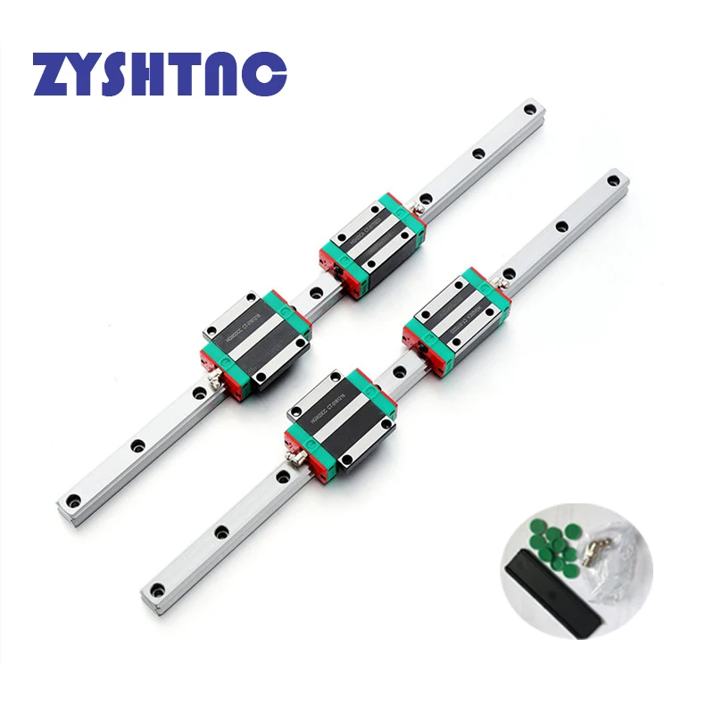 Ücretsiz kargo linear 25 lineer kılavuz 25mm 2 adet lineer kılavuz rayı herhangi bir uzunluk + 4 adet lineer taşıma CNC 25ca veya HGW25CC CNC parçaları