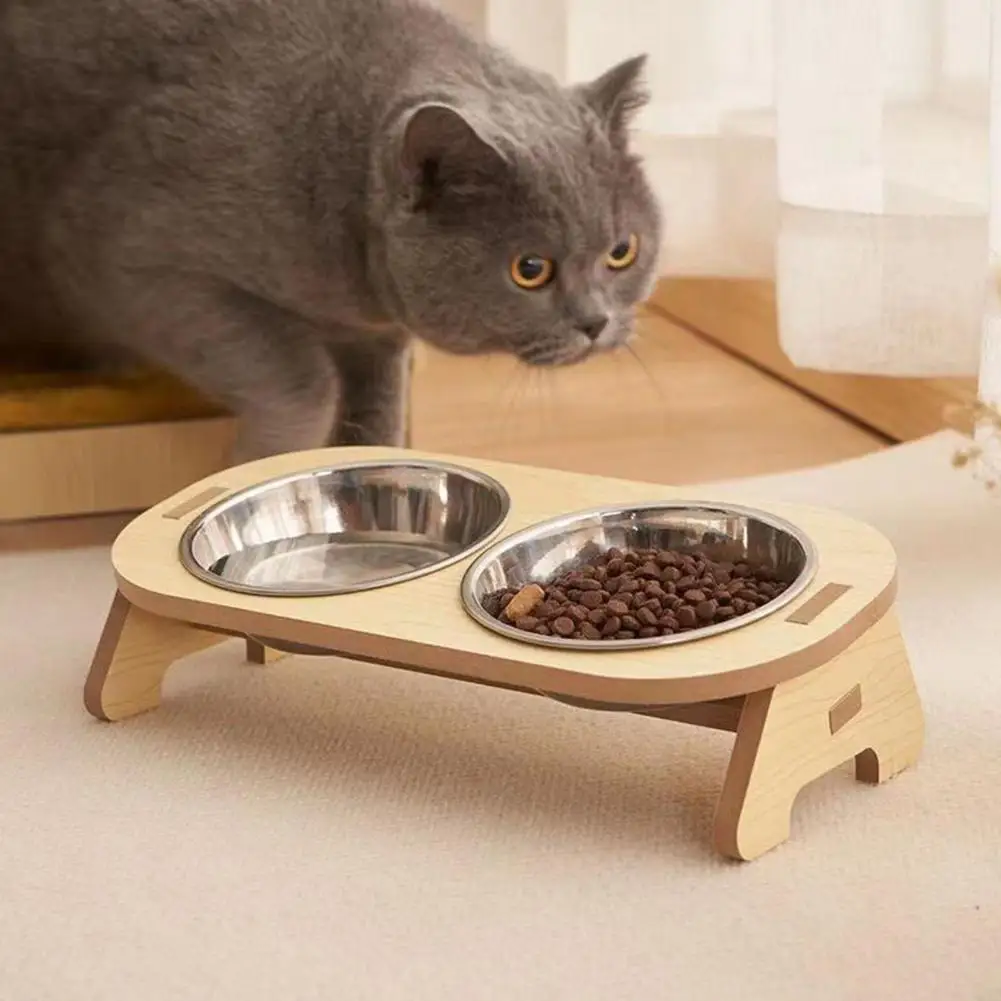 Çift Anti-ant kedi kase Pet besleyici Pet besleyici anti-nakavt tasarım köpek su besleme kabı ile kedi maması kase küçük hayvan