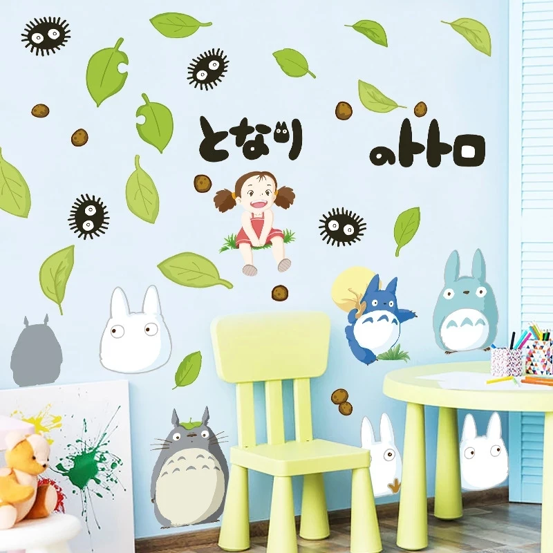 Çizgi film Anime 3D oyunlar tema duvar Sticker TOTORO duvar Sticker posteri çocuk yetişkin yatak odası ev dekor hediye