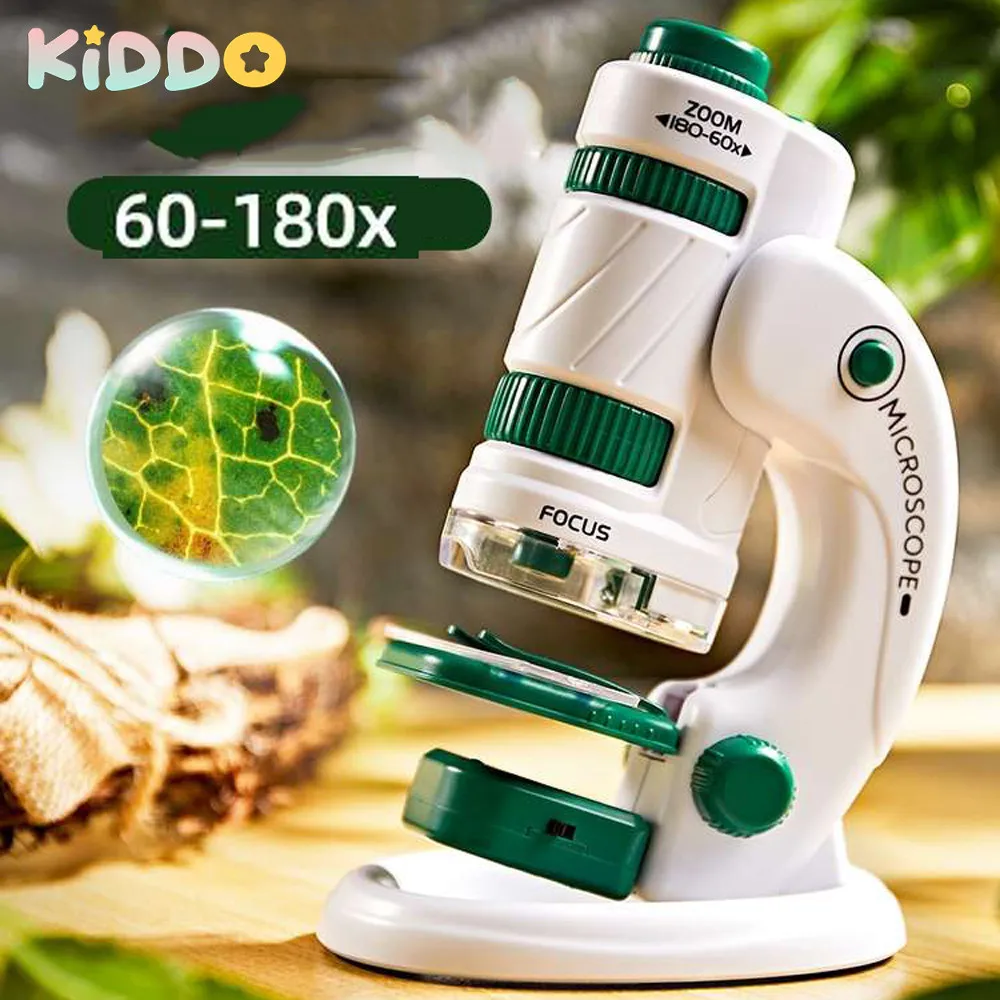 Çocuk mikroskop taşınabilir el mikroskop biyoloji eğitici oyuncaklar bilim deney kök kitleri çocuklar için 60X-120X/Kids