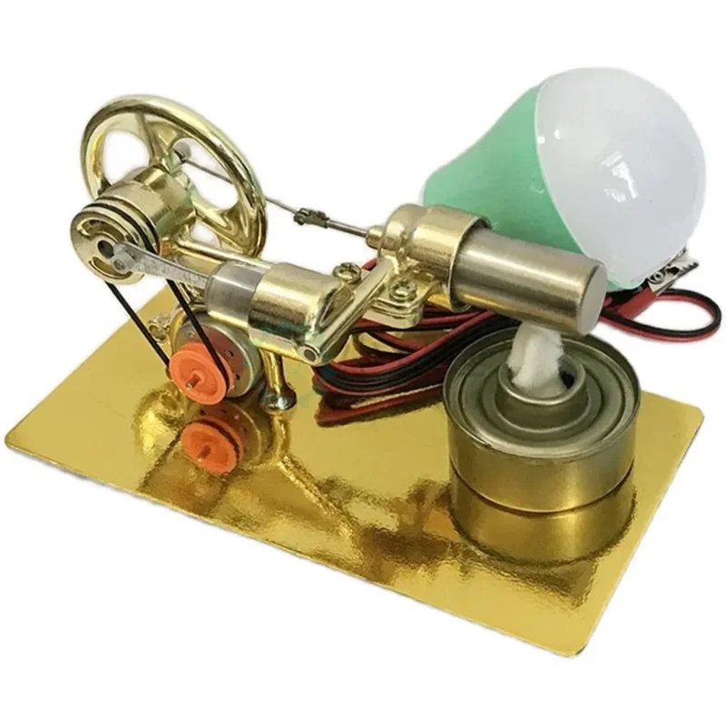 Çocuklar bilim deney sıcak hava Stirling Motor modeli akışı güç fizik deney modeli eğitim bilimleri oyuncak hediye - Görsel 4