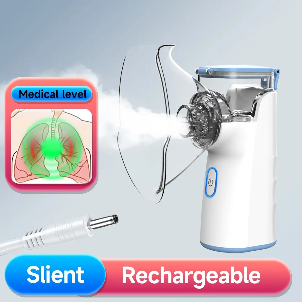 Çocuklar için yeni taşınabilir Mini el nebulizatör Nebulizer er nebulizatör yetişkin Atomizer Nebulizador tıbbi ekipman astım