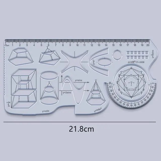 Çok fonksiyonlu geometrik cetvel geometrik çizim şablon ölçme aracı için okul öğrenci ofis mimari ölçüm kuralı - Görsel 11