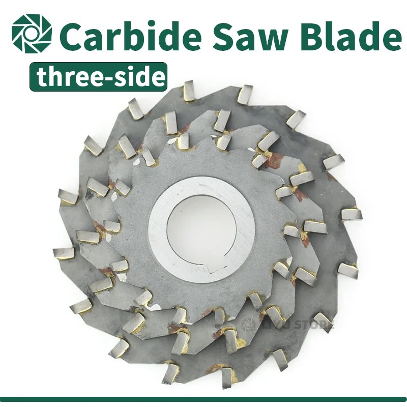 Üç taraflı endekslenebilir disk testere freze kesicisi alaşım tungsten çelik aracı cnc bıçak makinesi düz karbür araçları