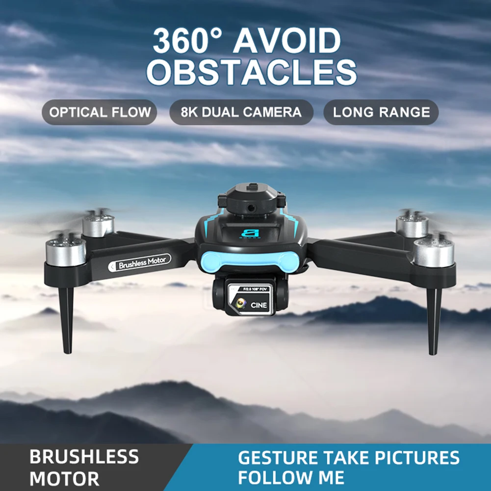 2024 F169 WIFI FPV RC Drone profesyonel 8K HD çift kamera Drone yükseklik tutun dört yan engel kaçınma katlanabilir Quadcopter