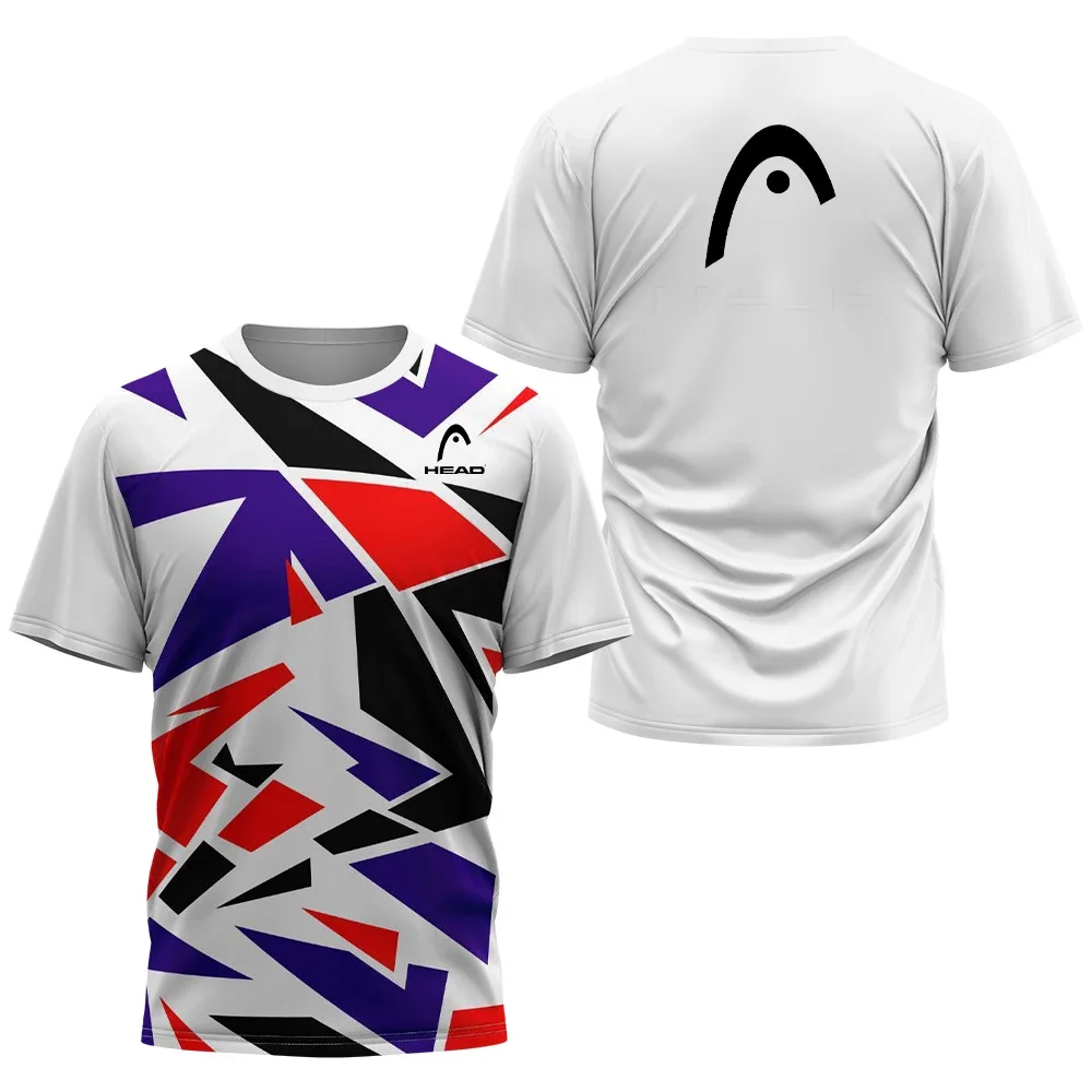 2024 yeni erkek spor T-shirt yaz eğlence kısa kollu kafa Badminton masa tenisi eğitim nefes çabuk kuruyan o yaka üst