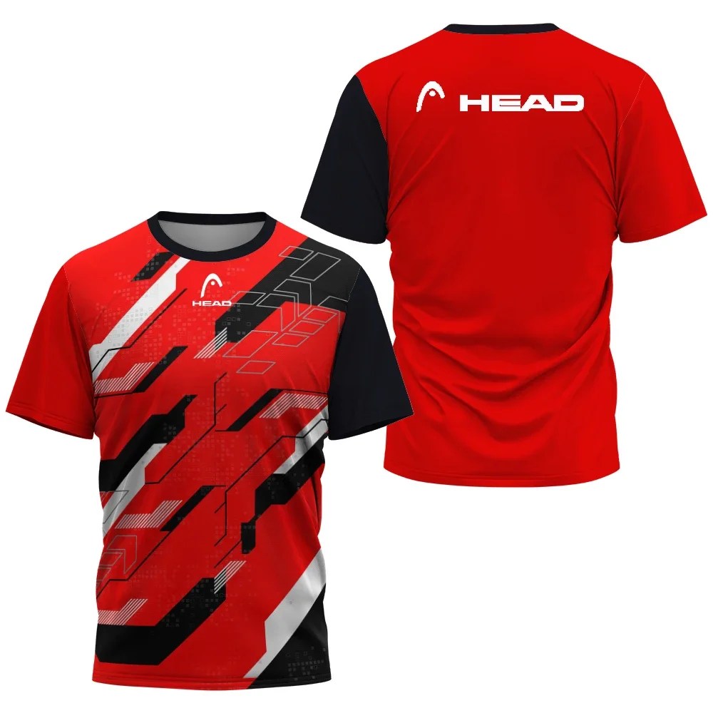 2024 yeni erkek spor T-shirt yaz eğlence kısa kollu kafa Badminton masa tenisi eğitim nefes çabuk kuruyan o yaka üst - Görsel 6