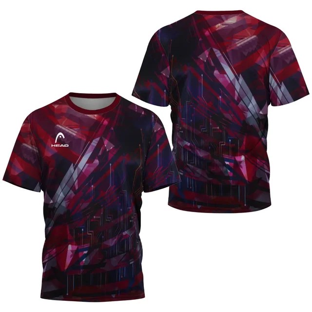 2024 yeni erkek spor T-shirt yaz eğlence kısa kollu kafa Badminton masa tenisi eğitim nefes çabuk kuruyan o yaka üst - Görsel 25