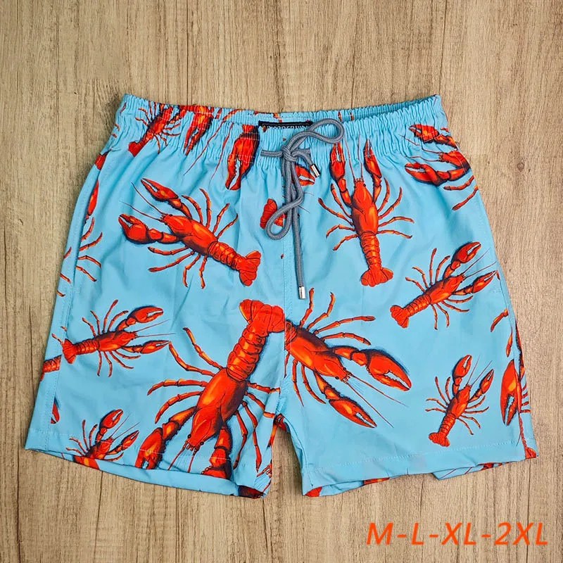 2024 yeni erkekler Boardshorts en kaliteli plaj yüzme havuzu sörf das dalar mayo moda denizyıldızı parti baskılı kurulu şort SW324 - Görsel 3