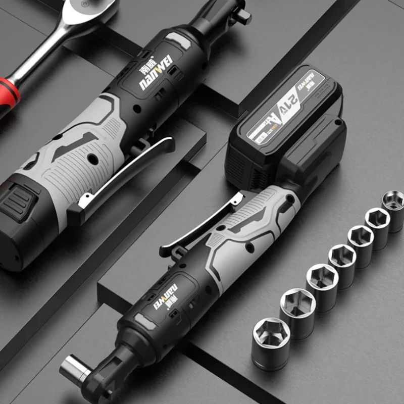 21V 16.8V akülü elektrik anahtarı 3/8 inç büyük tork sağ açı cırcır anahtarı darbe matkap sökme somun araba tamir aracı