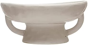 Creative Co-Op Stoneware Bowl w Reactive Glaze, White