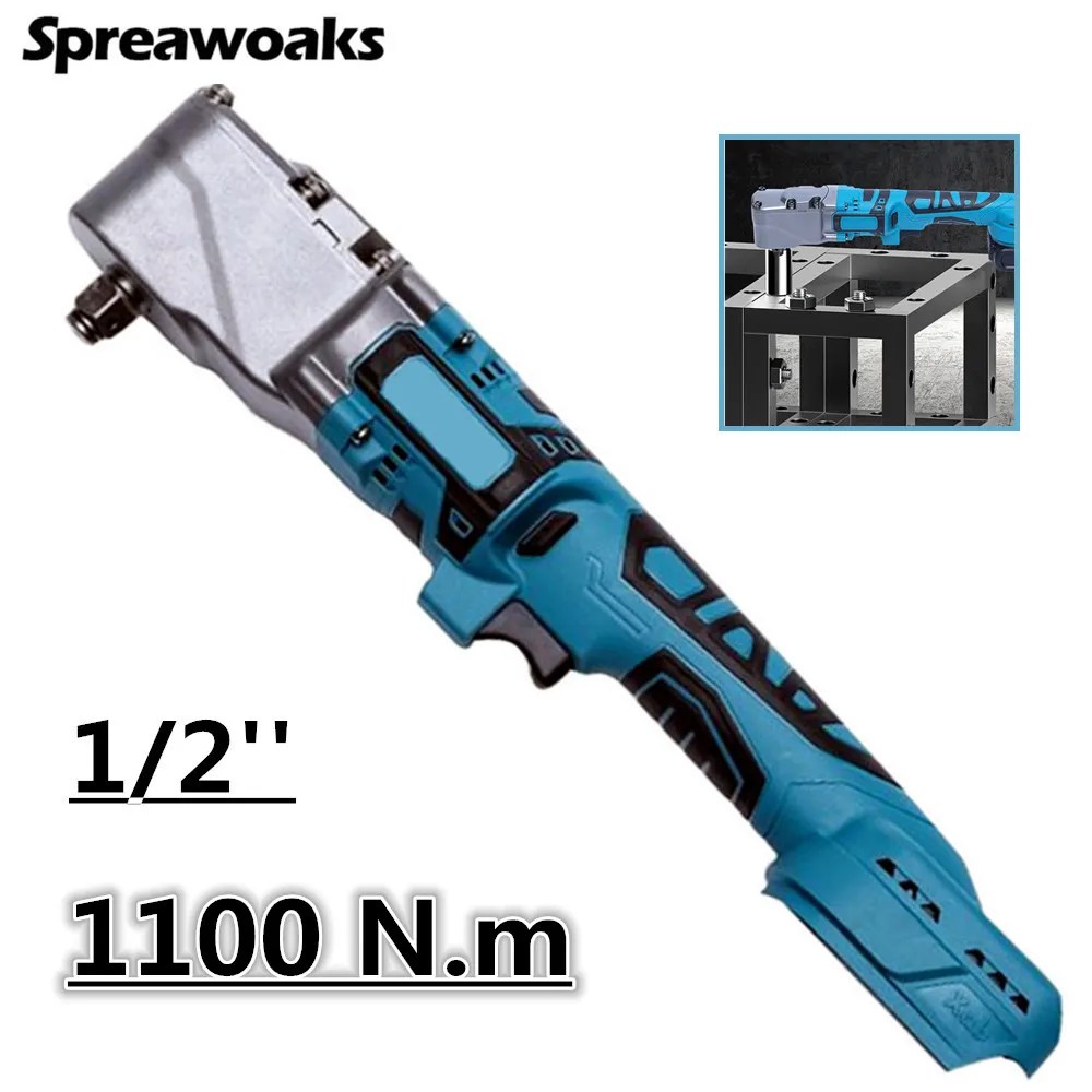 220/1050/1100NM elektrikli cırcır anahtarı 1/2 ''3/8'' akülü sürücü vida somunu Makita 18V pil için araba tamir güç araçları - Görsel 2