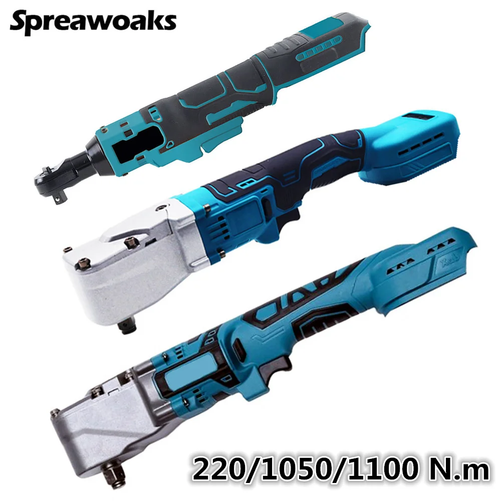 220/1050/1100NM elektrikli cırcır anahtarı 1/2 ''3/8'' akülü sürücü vida somunu Makita 18V pil için araba tamir güç araçları