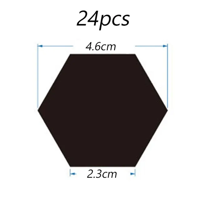 24 adet/takım 3D akrilik DIY kendinden yapışkanlı dekoratif çıkartma altıgen geometrik ayna duvar yapıştırılan altıgen