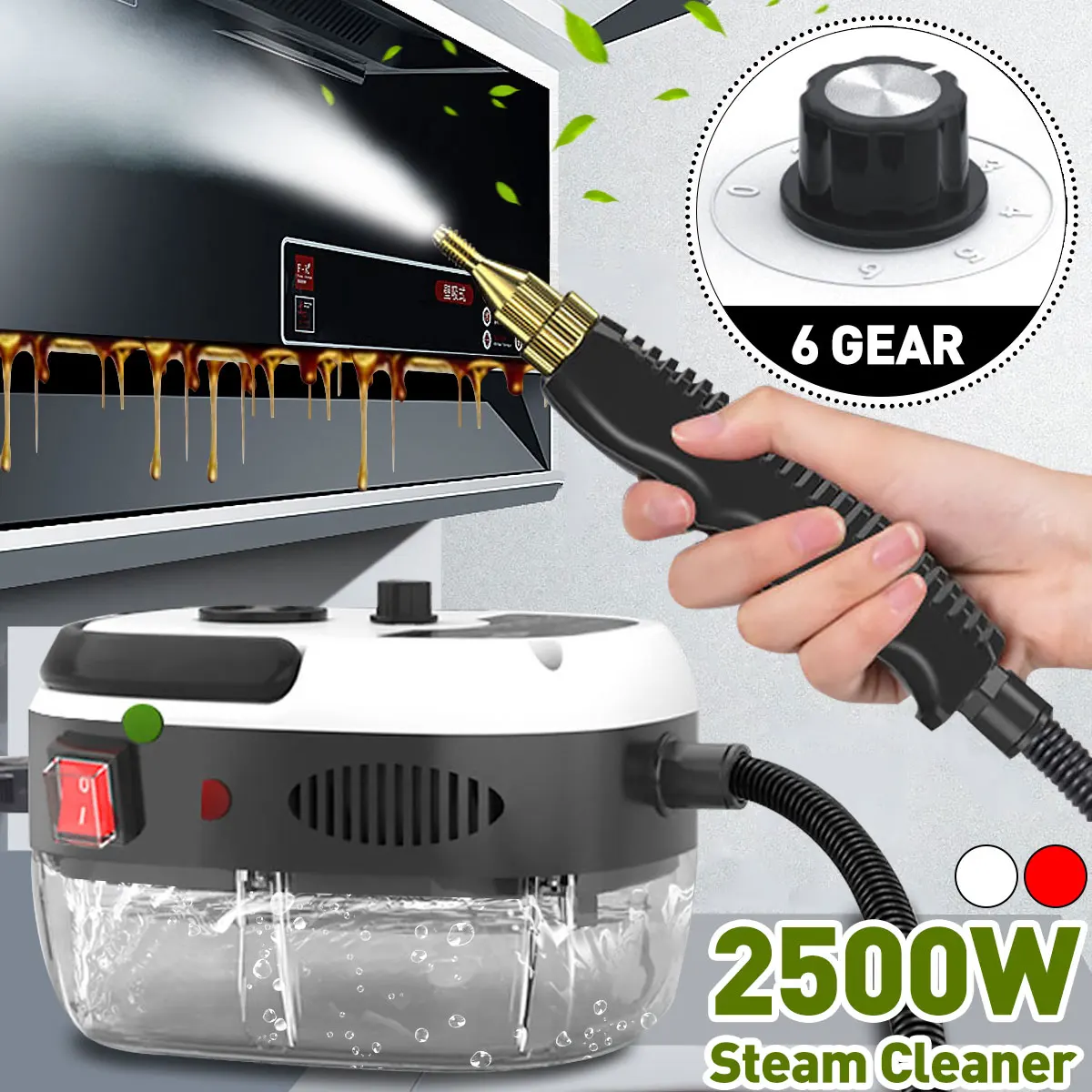 2500W buharlı temizleyici yüksek sıcaklık sterilizasyon klima mutfak kaput araba temizleyici 110V 220V ev aletleri - Görsel 4