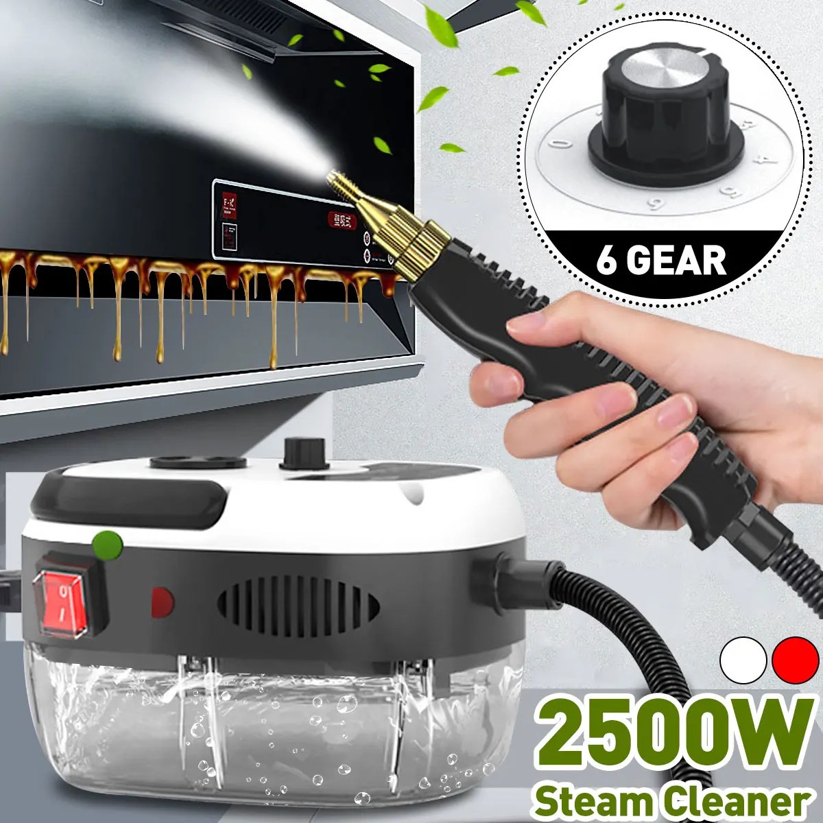 2500W buharlı temizleyici yüksek sıcaklık sterilizasyon klima mutfak kaput araba temizleyici 110V 220V ev aletleri - Görsel 4