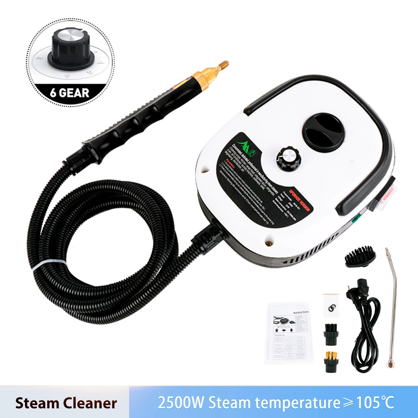 2500W buharlı temizleyici yüksek sıcaklık sterilizasyon klima mutfak kaput araba temizleyici 110V 220V ev aletleri - Görsel 1