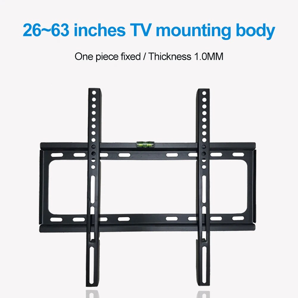 26-63 inç TV askısı monitör tutucu evrensel düşük profil düz TV duvar montaj LCD LED TV ekran için seviyesi ile ayarlanabilir TV standı - Görsel 2