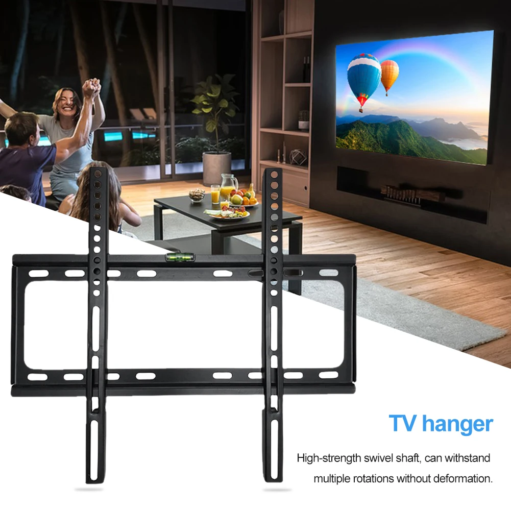 26-63 inç TV askısı monitör tutucu evrensel düşük profil düz TV duvar montaj LCD LED TV ekran için seviyesi ile ayarlanabilir TV standı