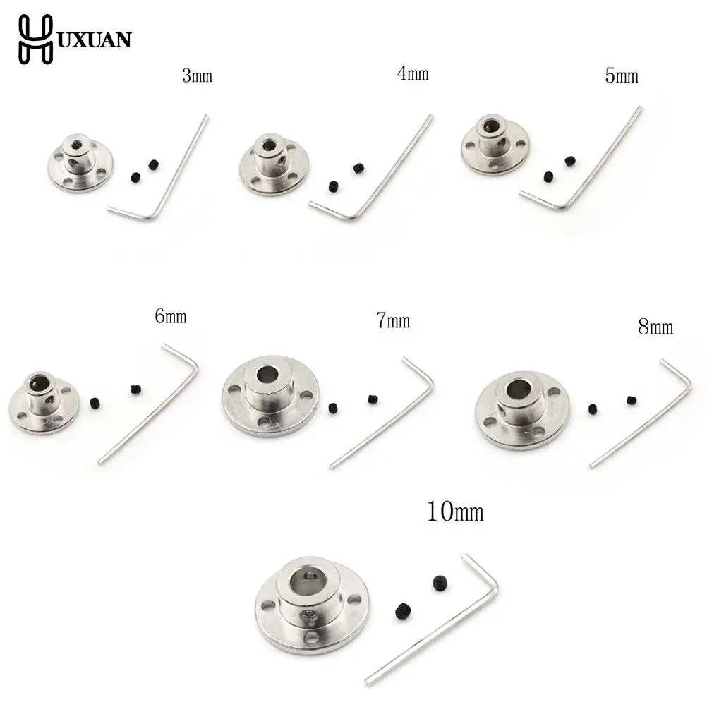 3/4/5/6/7/8/10mm R11 sert flanş kaplin demir Motor kılavuz şaft kaplini Motor bağlantı seti güç iletim parçaları donanım