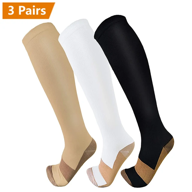 3 Pairs varis çorabı varisli damarlar diyabet erkekler spor çoraplar koşu basketbol sürme elastik çorap doğal yürüyüş tıbbi