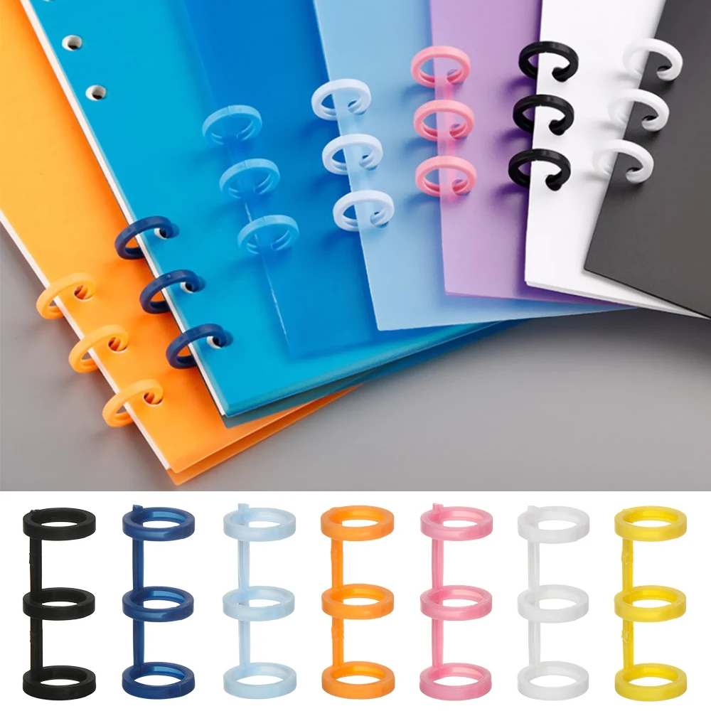 3 adet/takım gevşek yaprak defter Binder menteşeli Spiral yüzük karalama defteri klipler fotoğraf albümü halka bağlayıcı takvimi daire ofis malzemeleri