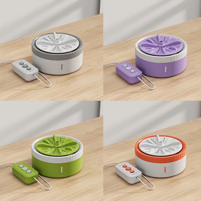 3 hız zamanlama Mini taşınabilir çamaşır makinesi USB dönen türbin çamaşır makinesi iç çamaşırı çorap çamaşır makinesi seyahat için - Görsel 5