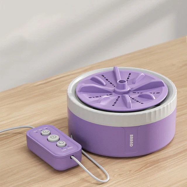 3 hız zamanlama Mini taşınabilir çamaşır makinesi USB dönen türbin çamaşır makinesi iç çamaşırı çorap çamaşır makinesi seyahat için - Görsel 8
