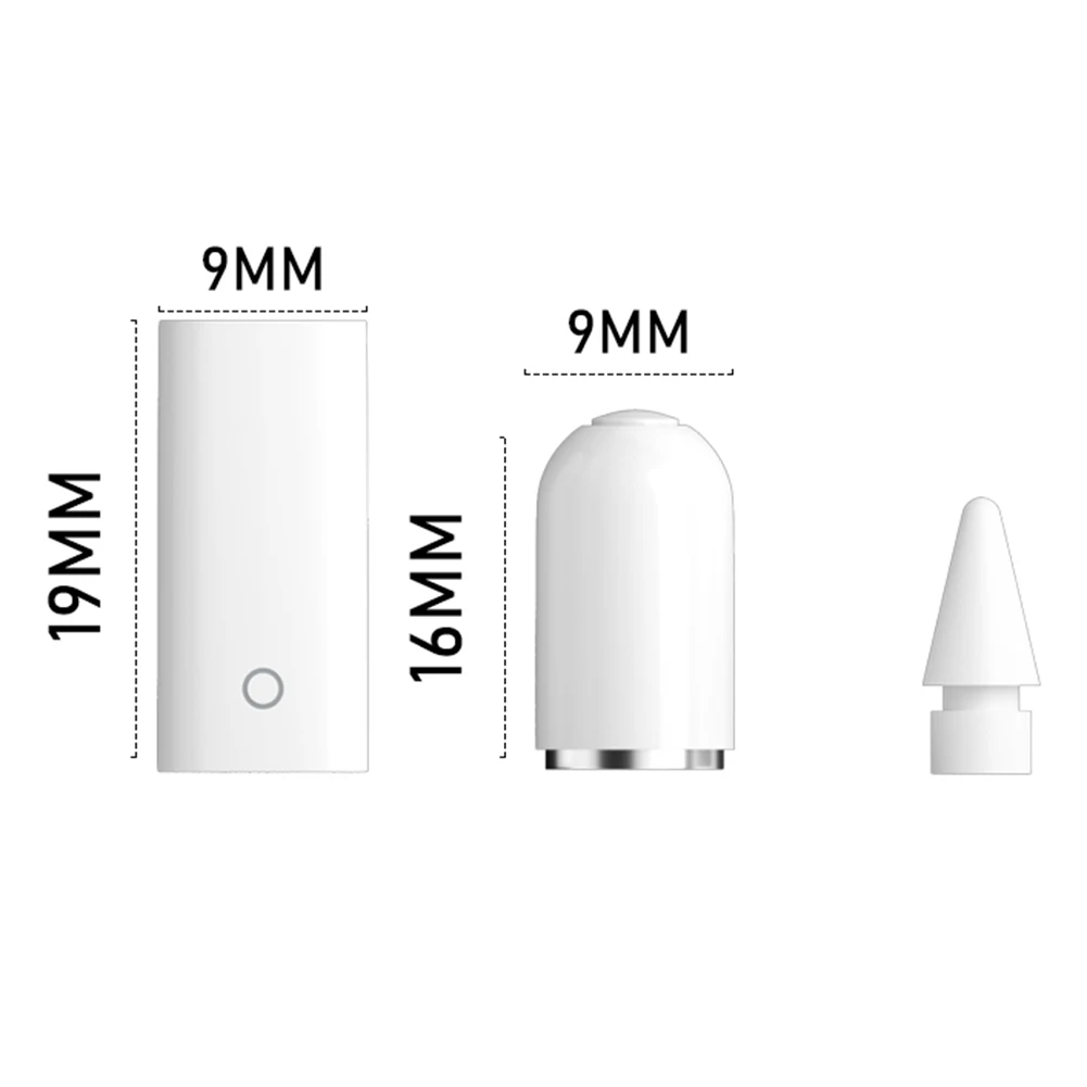 3-in-1 şarj adaptörü manyetik kalem kapağı Stylus Nib seti yedek dahili akıllı çip hafif Apple kalem için 1