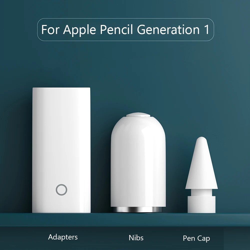 3-in-1 şarj adaptörü manyetik kalem kapağı Stylus Nib seti yedek dahili akıllı çip hafif Apple kalem için 1