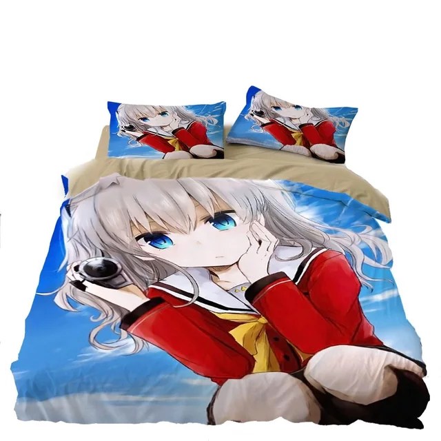 3 parça karikatür nevresim takımı 3D baskılı japonya Anime nevresim seksi/güzel kız yatak yorgan kapak ev tekstili ikiz tek boyutu - Görsel 16