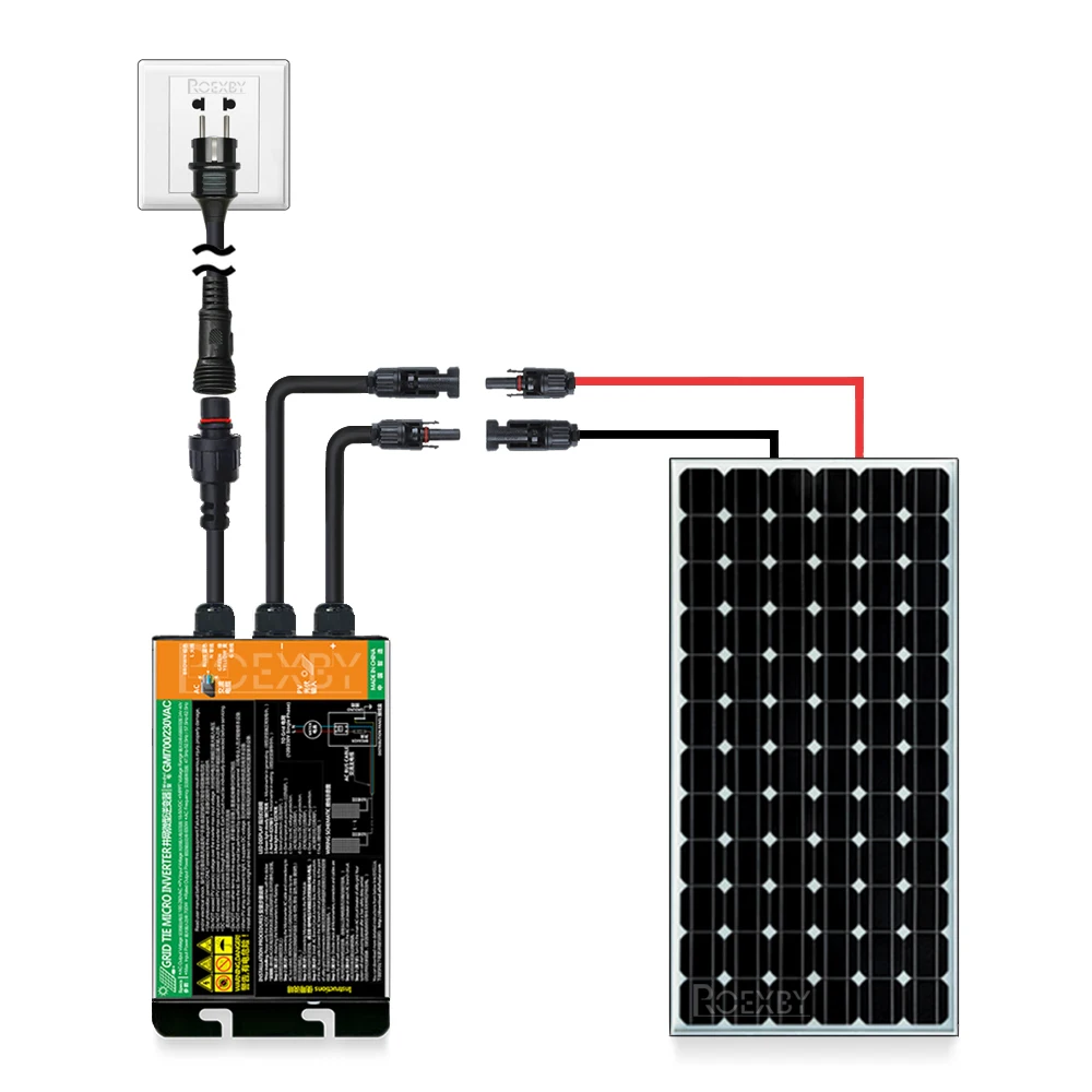 300W 350W 500W 600W 700W mikro invertör balkon güneş PV izgara kravat sistemi ev kullanımı için MPPT girişi DC18-50V güneş AC110V-240V