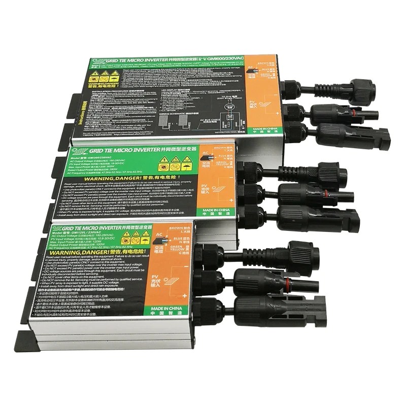 300W 350W 500W 600W 700W mikro invertör balkon güneş PV izgara kravat sistemi ev kullanımı için MPPT girişi DC18-50V güneş AC110V-240V - Görsel 5